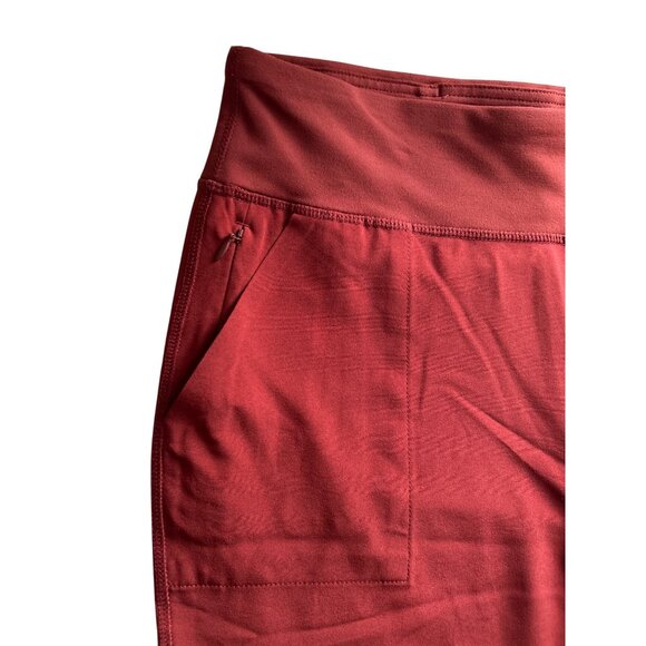 Lands End Rust Colored Elastic Waist Stretch Pants Small Athleisure Activewear - Picture 7 of 10